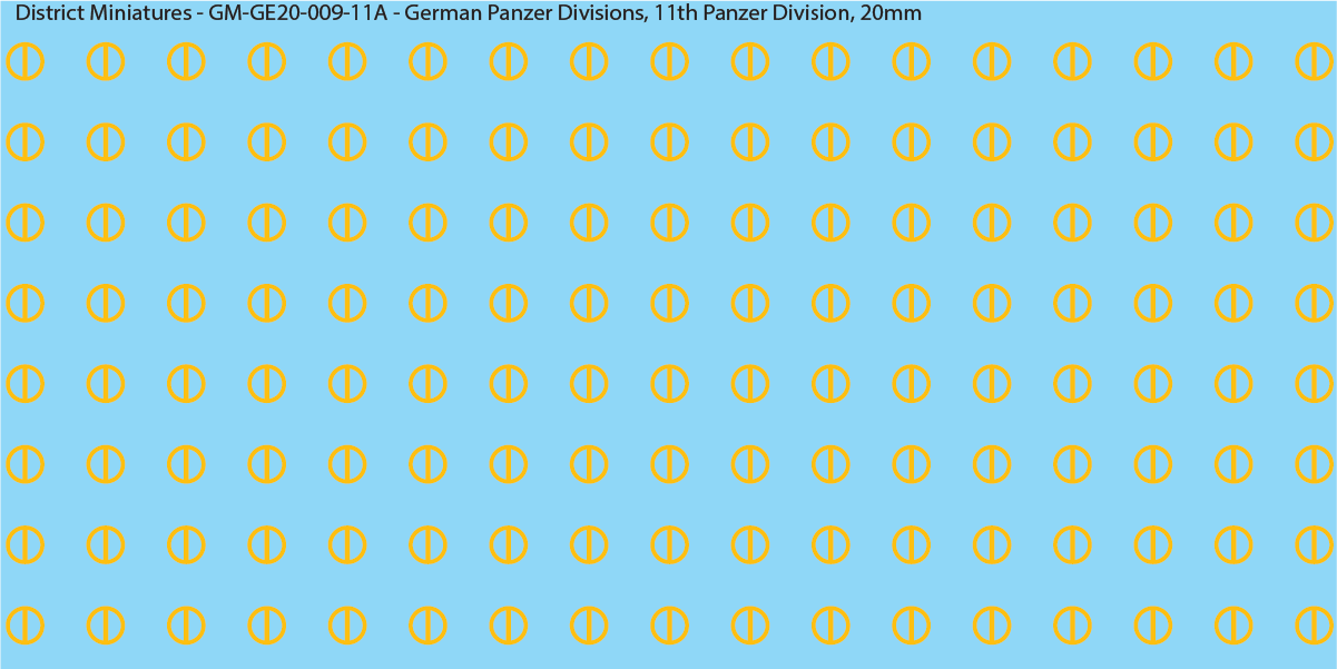 WW2 German Wehrmacht Panzer Divisions, 20mm Decals