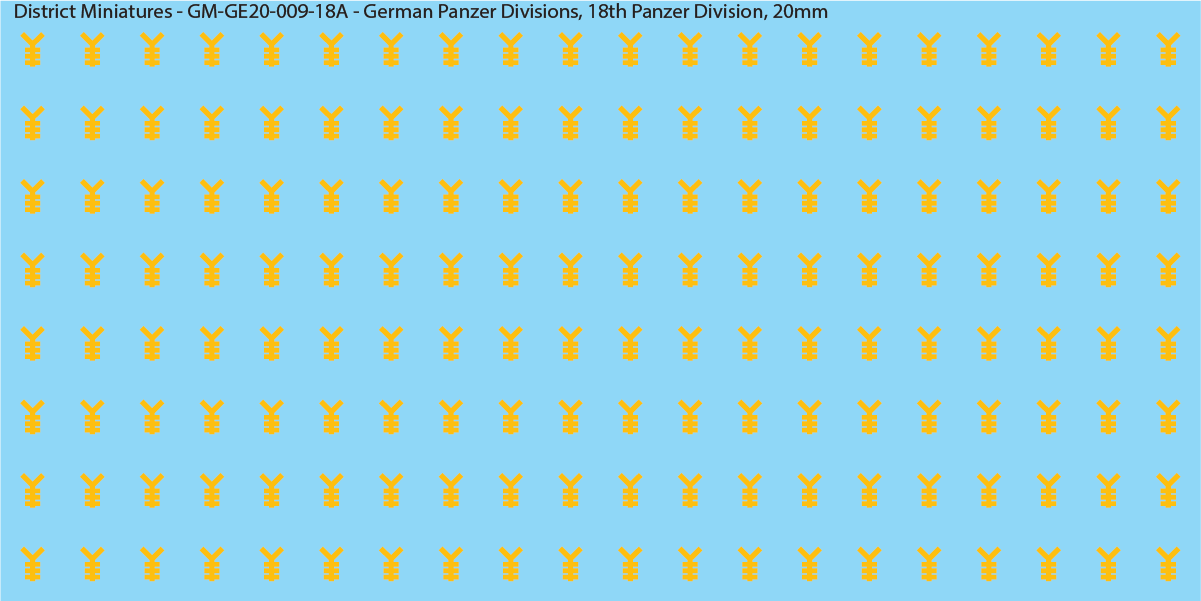 WW2 German Wehrmacht Panzer Divisions, 20mm Decals