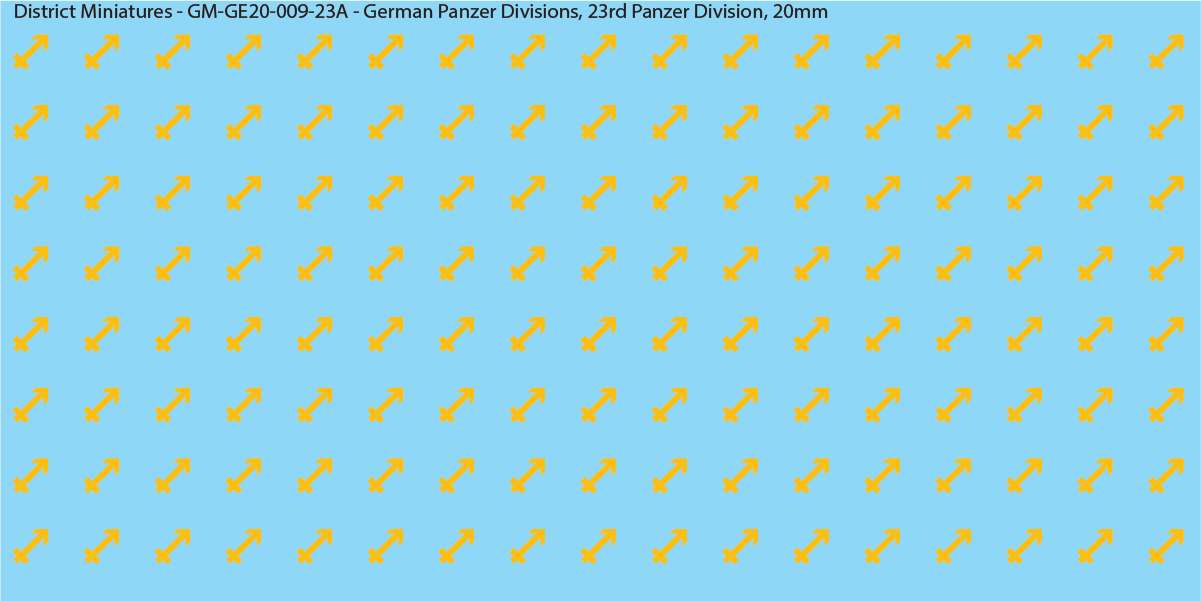 WW2 German Wehrmacht Panzer Divisions, 20mm Decals