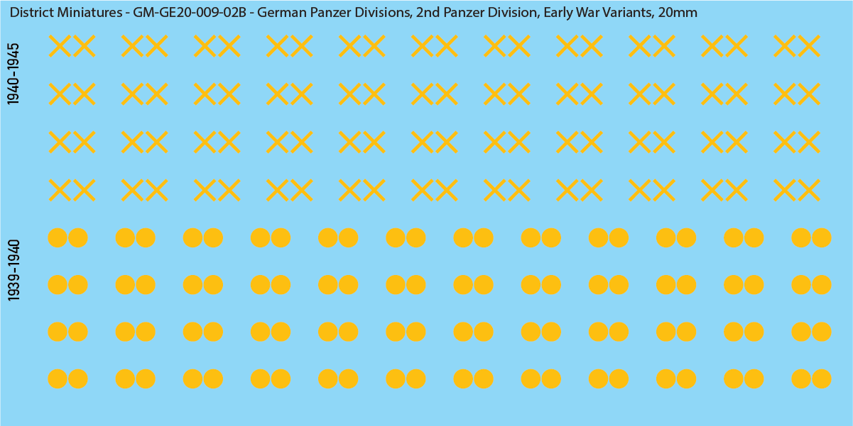 WW2 German Wehrmacht Panzer Divisions, 20mm Decals