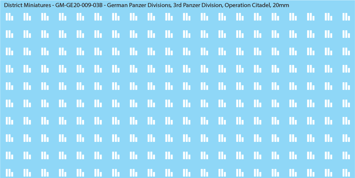 WW2 German Wehrmacht Panzer Divisions, 20mm Decals