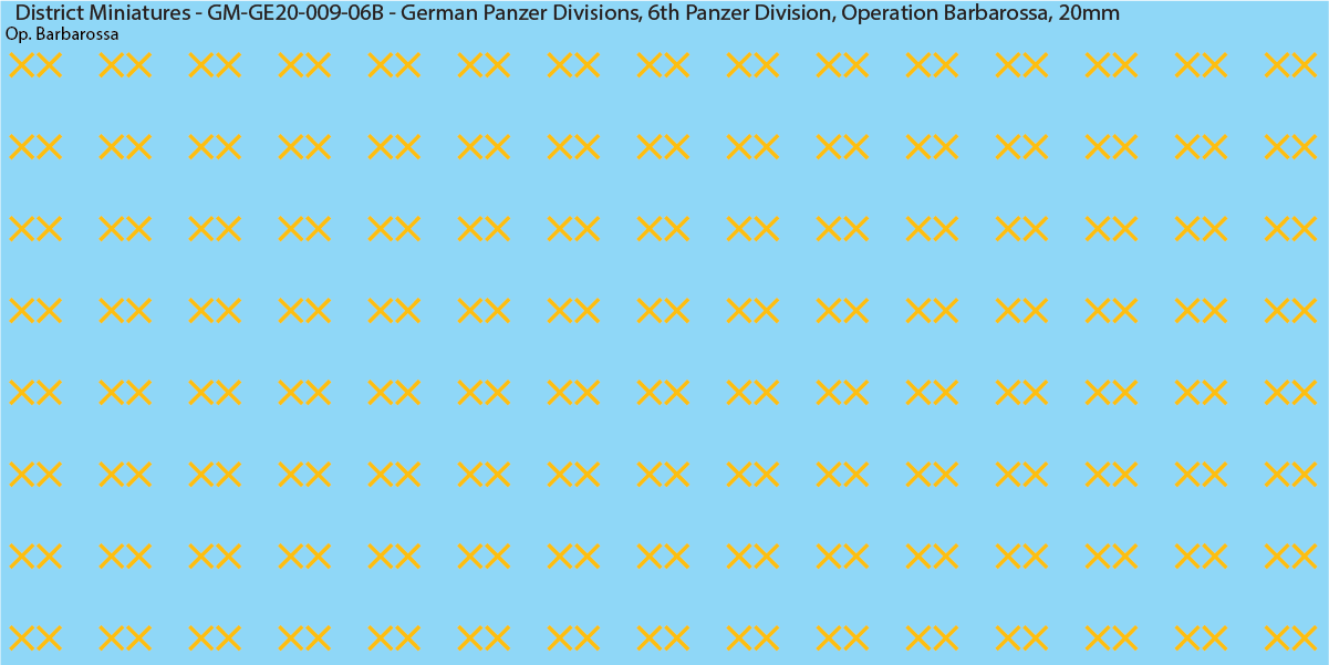 WW2 German Wehrmacht Panzer Divisions, 20mm Decals