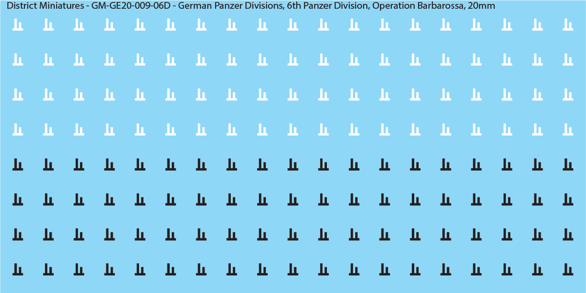 WW2 German Wehrmacht Panzer Divisions, 20mm Decals