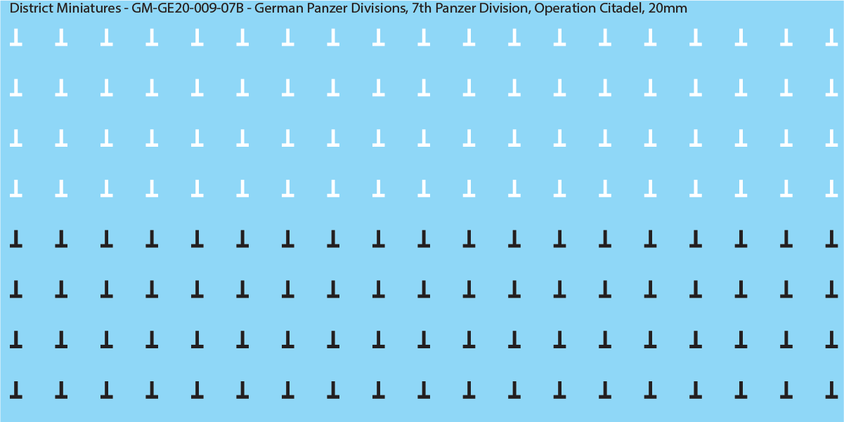 WW2 German Wehrmacht Panzer Divisions, 20mm Decals