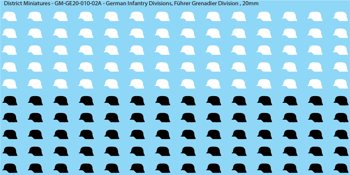 WW2 German Wehrmacht Infantry Divisions, 20mm Decals