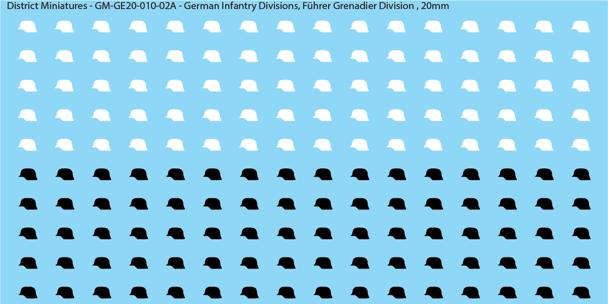 WW2 German Wehrmacht Infantry Divisions, 20mm Decals