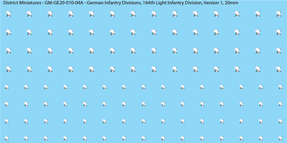 WW2 German Wehrmacht Infantry Divisions, 20mm Decals