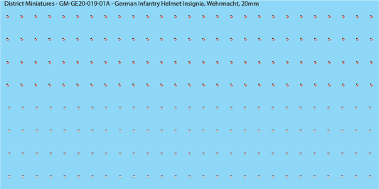 WW2 German - German Infantry Helmet Insignia (Multiple Options), 20mm Decals