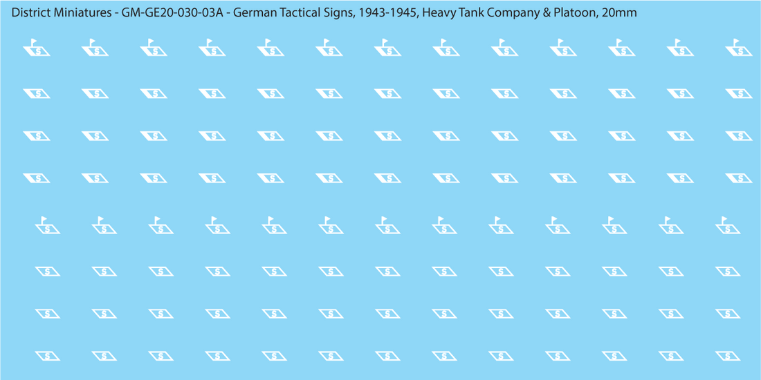 WW2 German - German Tactical Signs, 1943-1945 (Multiple Options), 20mm ...