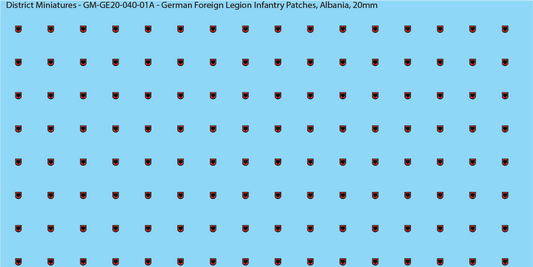 Albania - German Foreign Legion infantry patch, 20mm waterslide decal