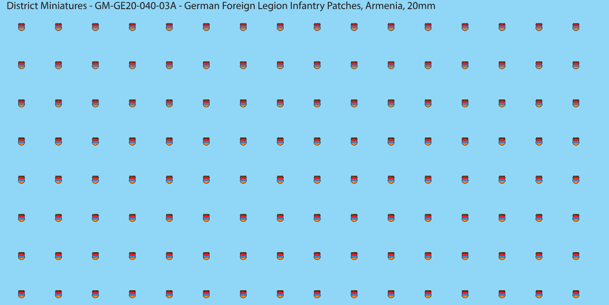 Armenia - German Foreign Legion infantry patch, 20mm waterslide decal
