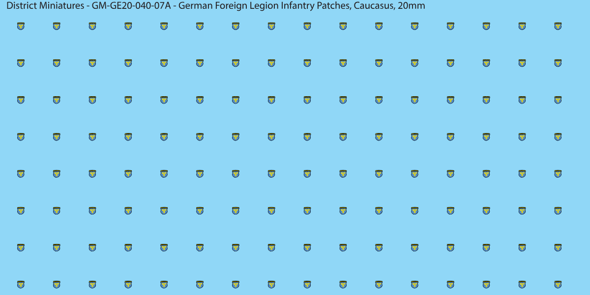 Caucasus - German Foreign Legion infantry patch, 20mm waterslide decal