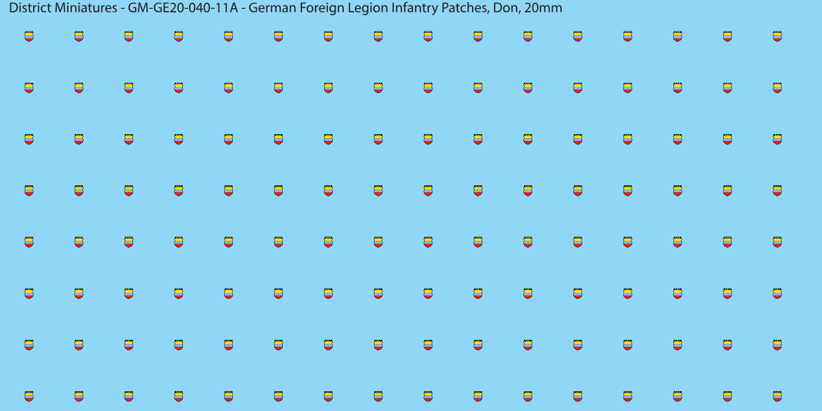 Don - German Foreign Legion infantry patch, 20mm waterslide decal