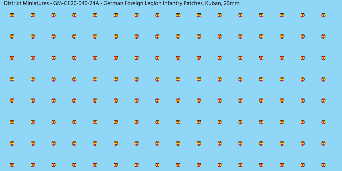 Kuban - German Foreign Legion infantry patch, 20mm waterslide decal