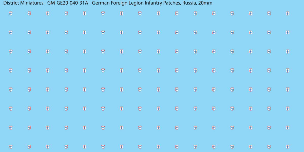 Russia - German Foreign Legion infantry patch, 20mm waterslide decal