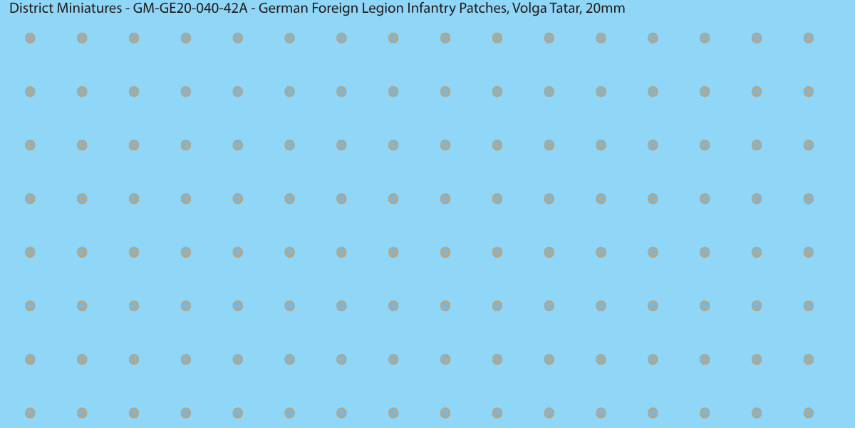 Volga Tatar Version 1 - German Foreign Legion infantry patch, 20mm waterslide decal