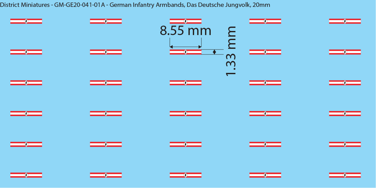 German Infantry Armbands, Das Deutsche Jungvolk, 20mm
