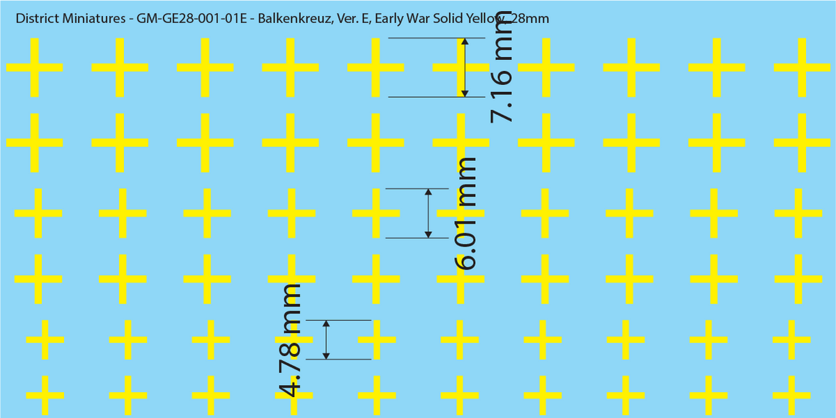 German Balkenkreuz, 28mm Decals