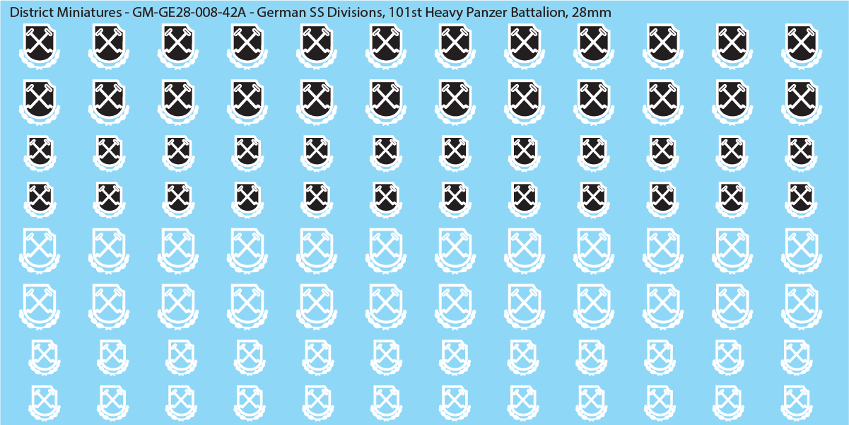 WW2 German - Heavy Panzer Battalions (Multiple Options), 28mm Decals
