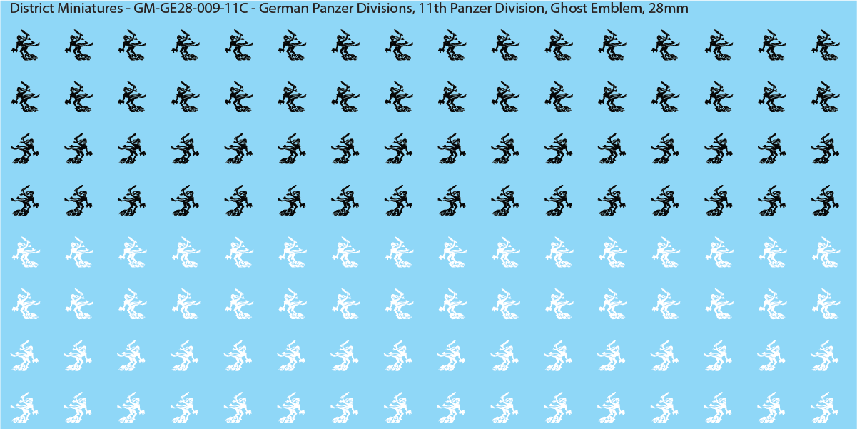 WW2 German Wehrmacht Panzer Divisions, 28mm Decals