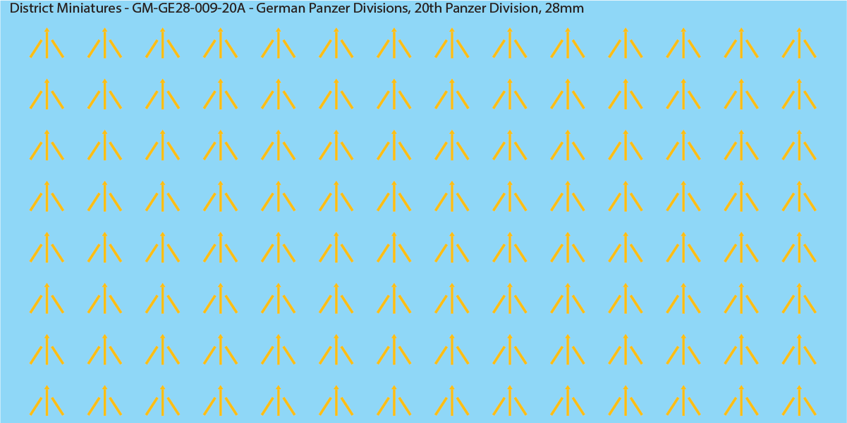 WW2 German Wehrmacht Panzer Divisions, 28mm Decals