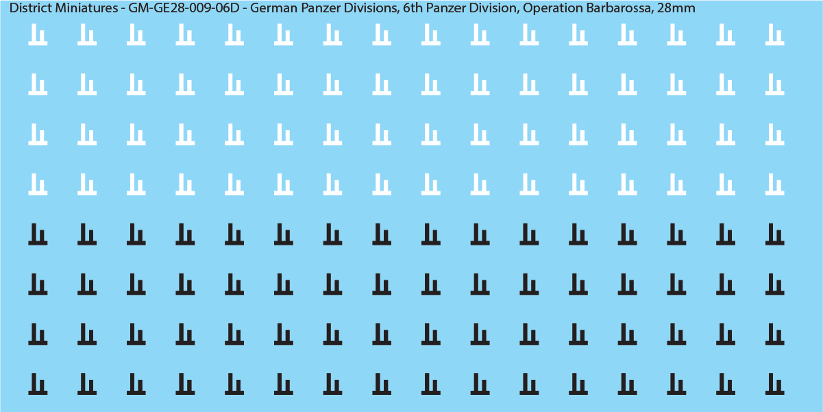 WW2 German Wehrmacht Panzer Divisions, 28mm Decals