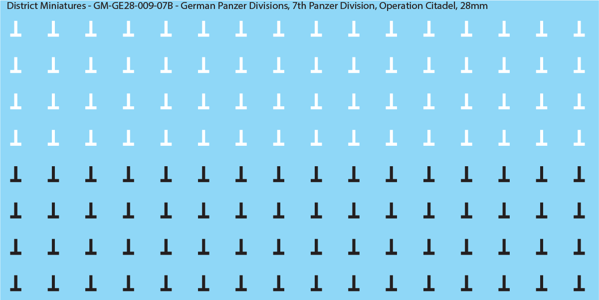 WW2 German Wehrmacht Panzer Divisions, 28mm Decals