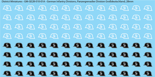 WW2 German Wehrmacht Infantry Divisions, 28mm Decals