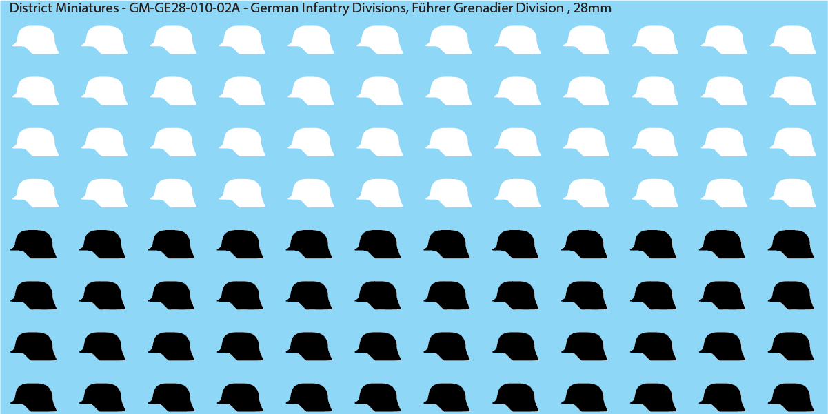 WW2 German Wehrmacht Infantry Divisions, 28mm Decals