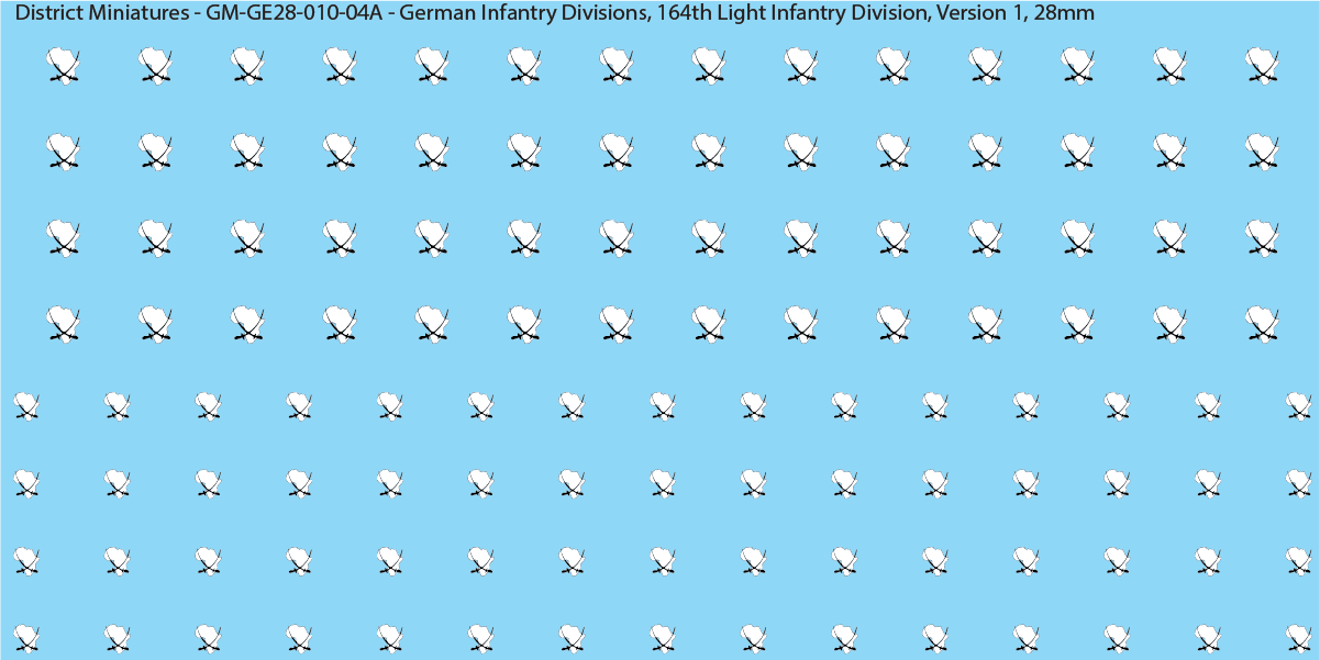 WW2 German Wehrmacht Infantry Divisions, 28mm Decals