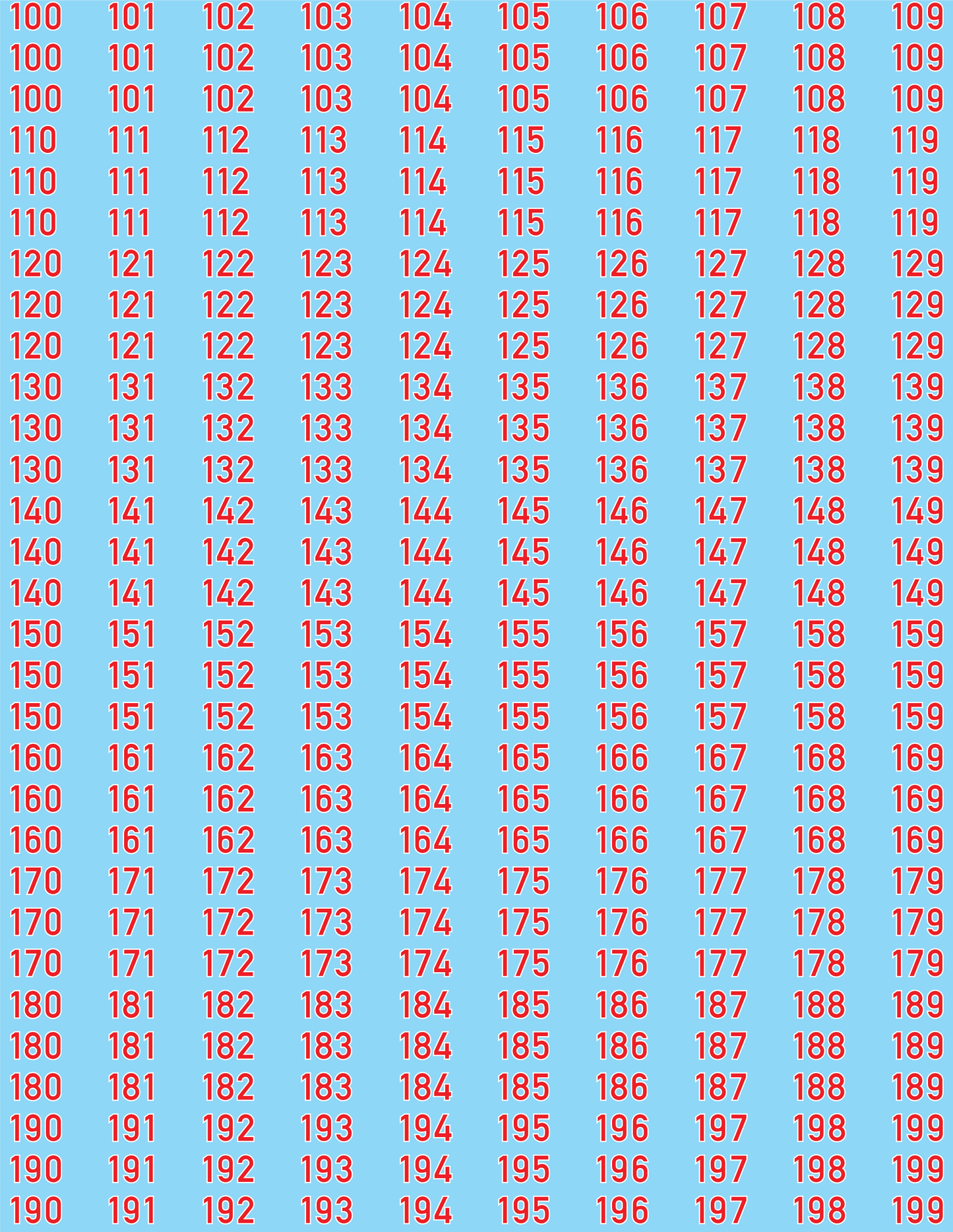 WW2 German - German Vehicle Numbers Sheets, Regular Size, 100-999 (Multiple Options), 28mm