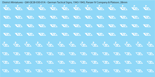WW2 German - German Tactical Signs, 1943-1945 (Multiple Options), 28mm