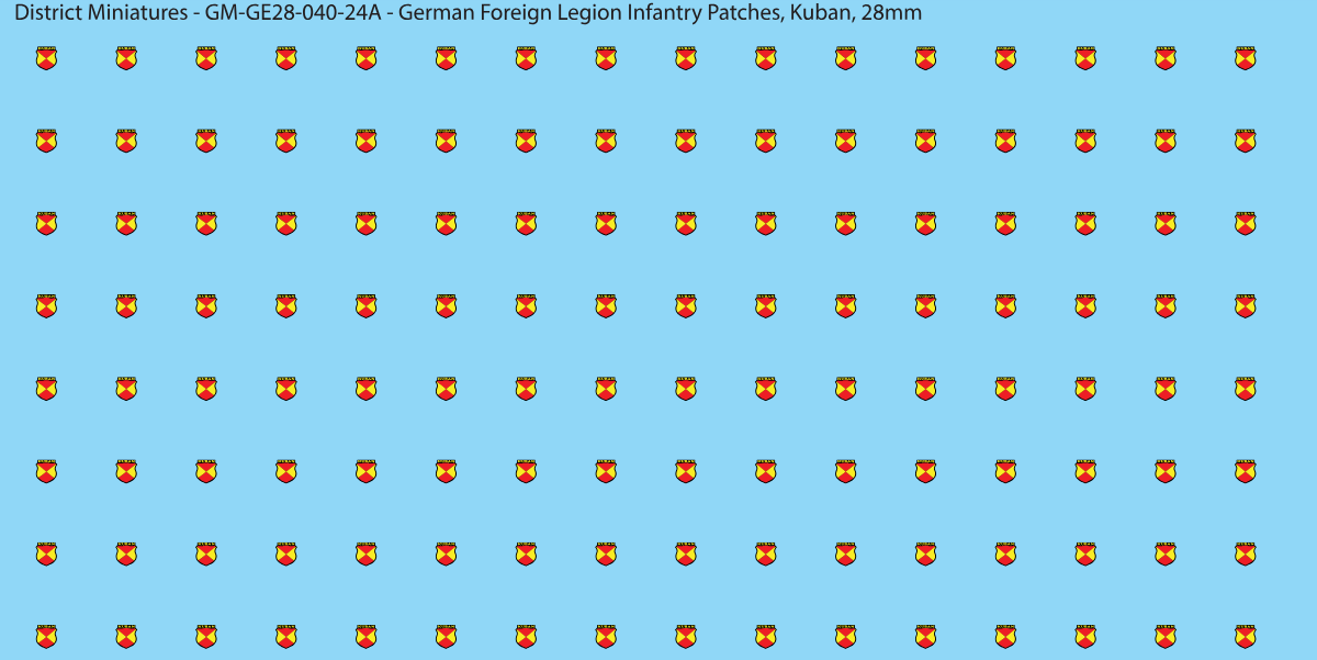 Kuban - German Foreign Legion infantry patch, 28mm waterslide decal