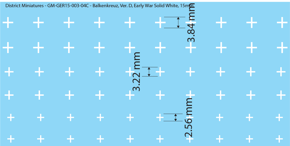 WW2 German Balkenkreuz, 15mm Decals