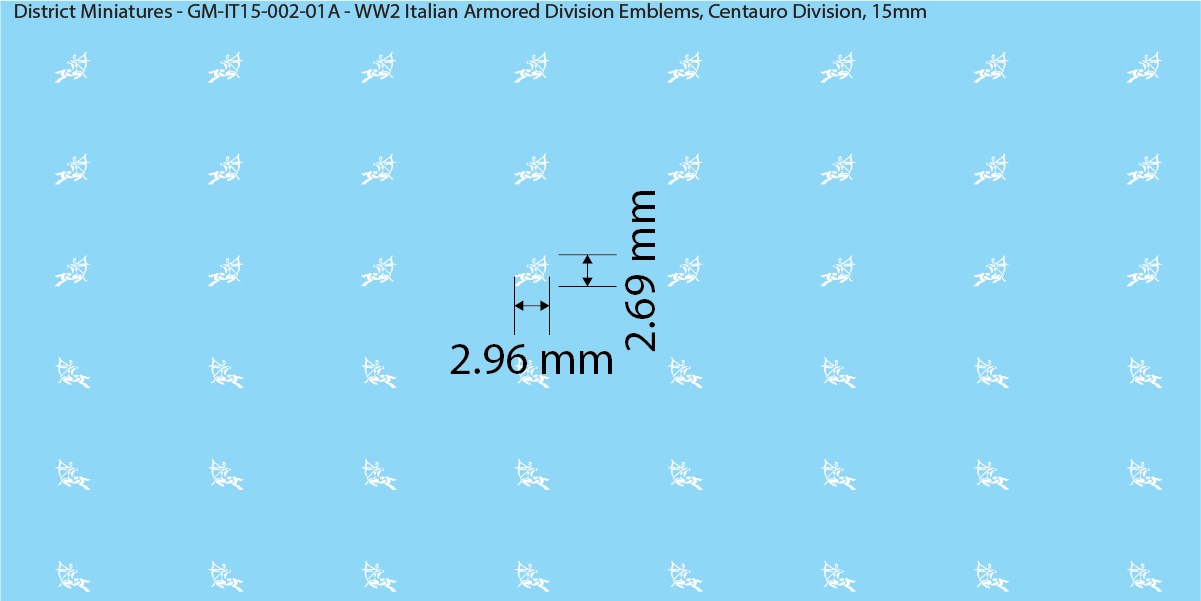 WW2 Italian Decals, Armored Division Emblems (Multiple Options), 15mm Decals