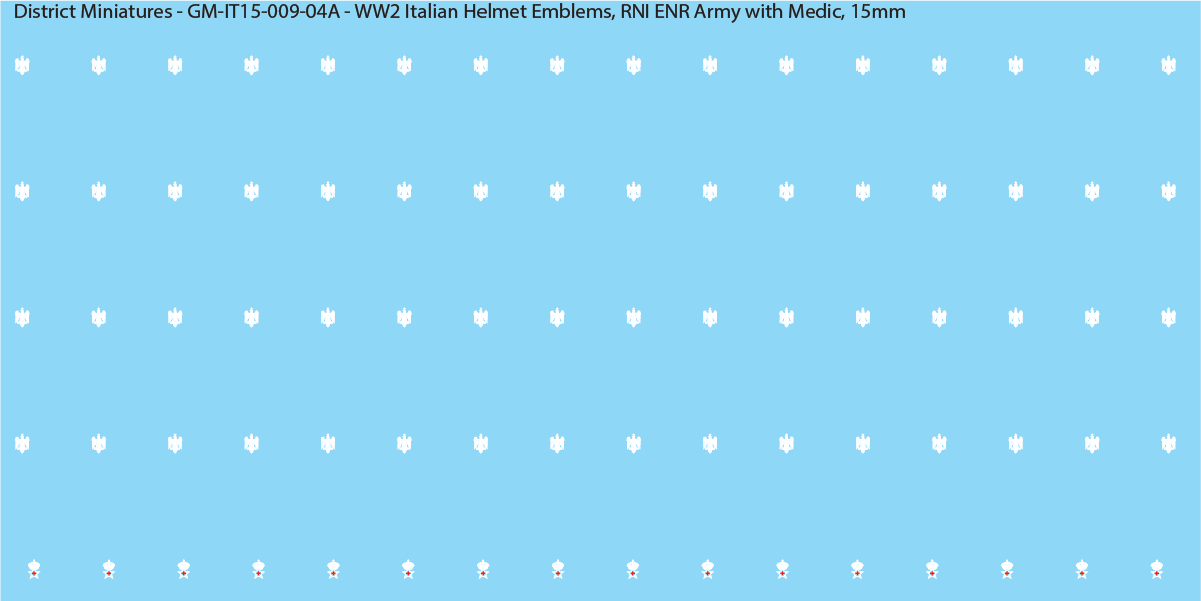 WW2 Italian Decals, Infantry Helmet Emblems (Multiple Options), 15mm Decals