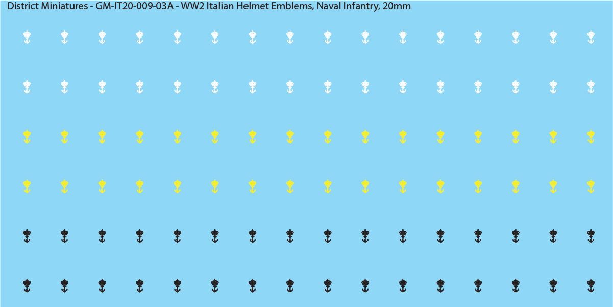 WW2 Italian Decals, Infantry Helmet Emblems (Multiple Options), 20mm Decals