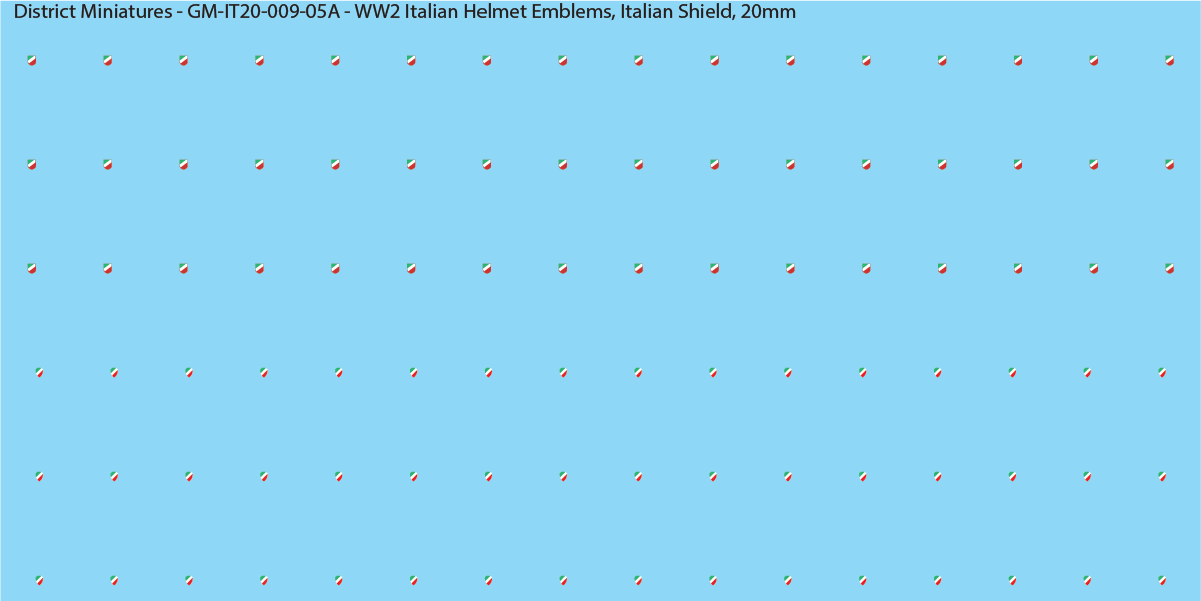 WW2 Italian Decals, Infantry Helmet Emblems (Multiple Options), 20mm Decals