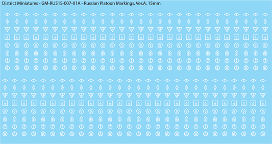 Russian Platoon Vehicle Markings, 15mm