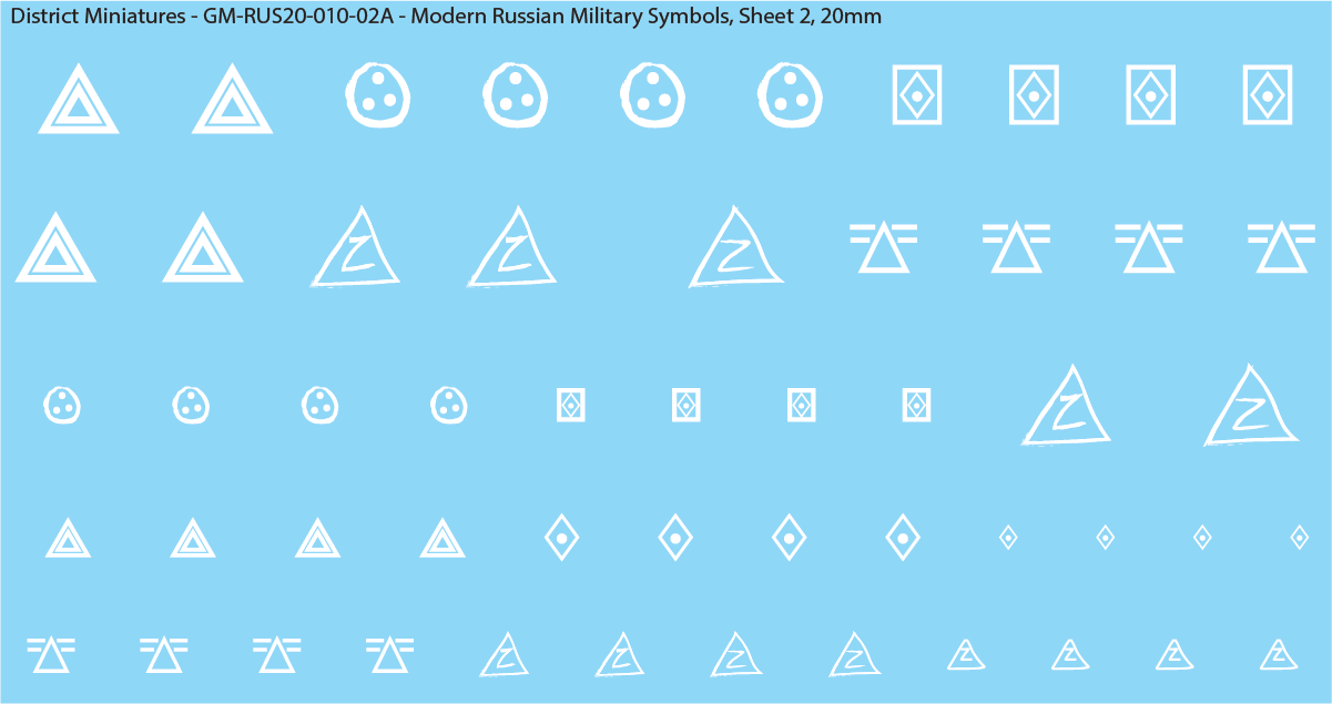 Modern Russian Military Symbols (Multiple Options), 20mm