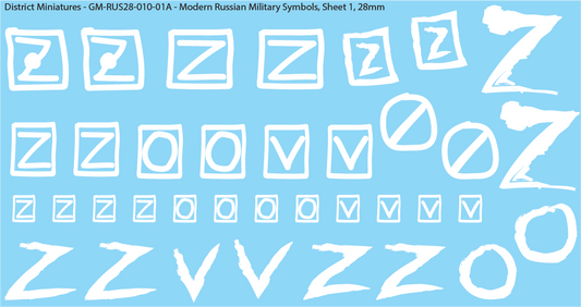 Modern Russian Military Symbols (Multiple Options), 28mm