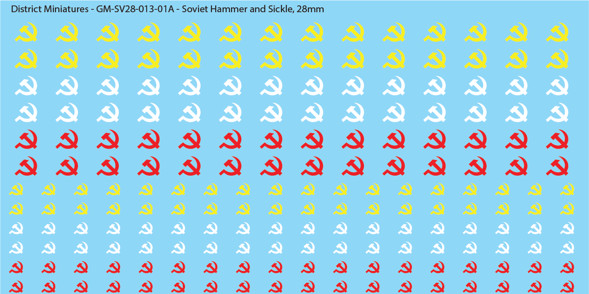 Soviet Hammer and Sickle, 28mm