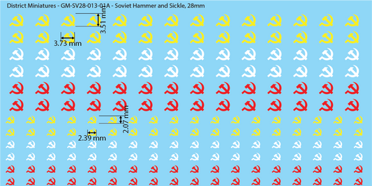 Soviet Hammer and Sickle, 28mm