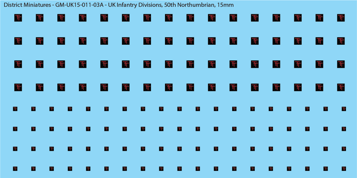 WW2 British - UK Infantry Divisions (Vehicles), 15mm Decals