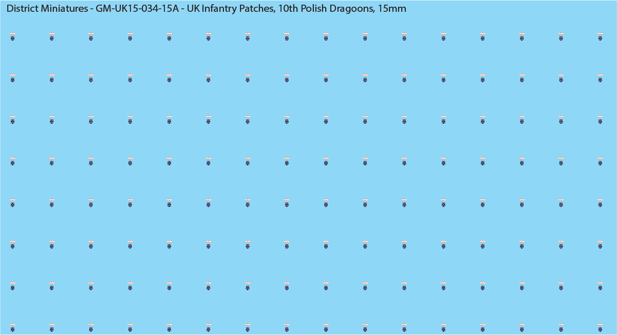 WW2 British - UK Infantry Patches (Multiple Options), 15mm Decals