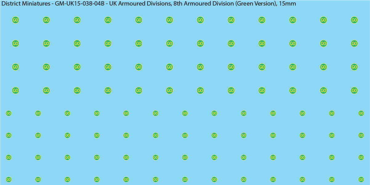 WW2 British - UK Divisional and Brigade Insignia for Armoured/Tanks (Multiple Options), 15mm Decals