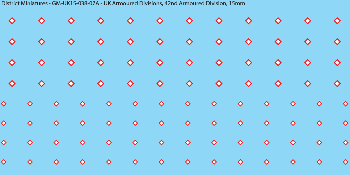 WW2 British - UK Divisional and Brigade Insignia for Armoured/Tanks (Multiple Options), 15mm Decals