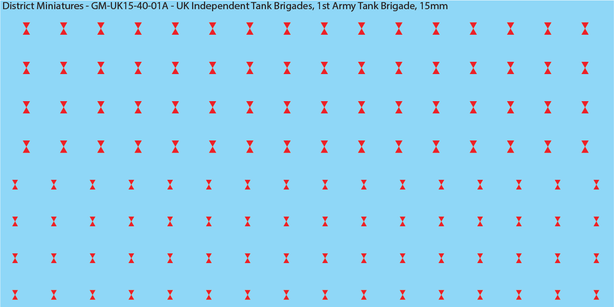 WW2 British - UK Divisional and Brigade Insignia for Armoured/Tanks (Multiple Options), 15mm Decals