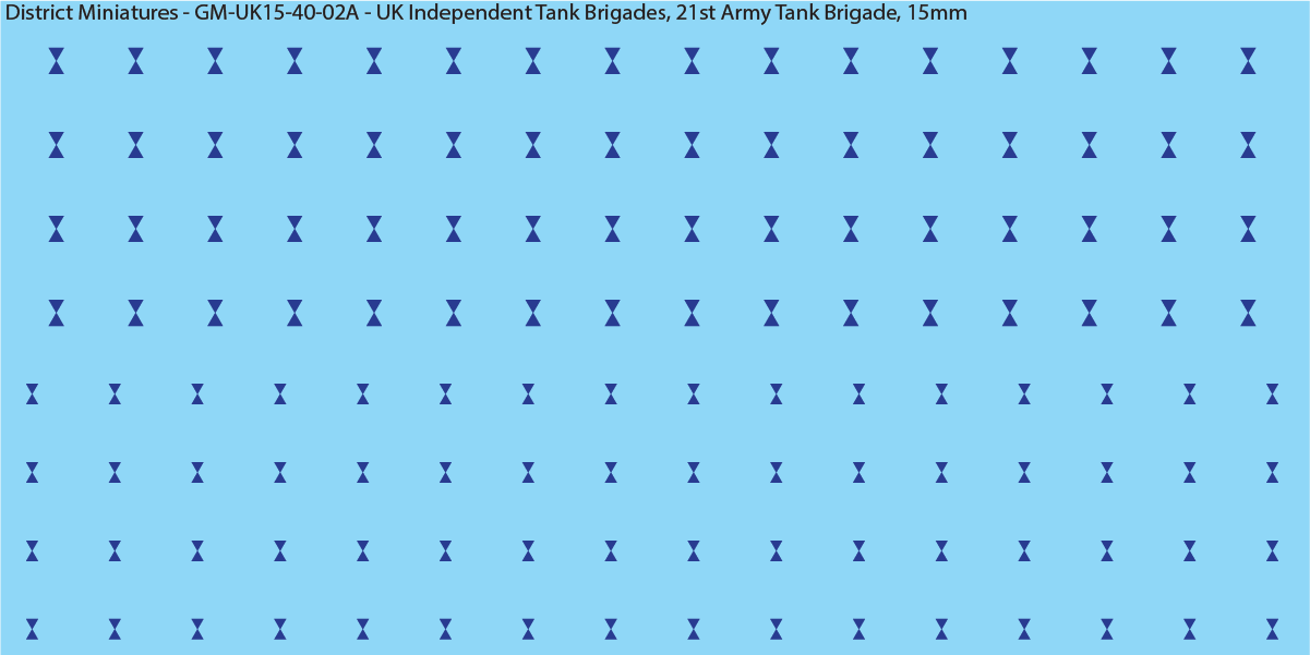 WW2 British - UK Divisional and Brigade Insignia for Armoured/Tanks (Multiple Options), 15mm Decals