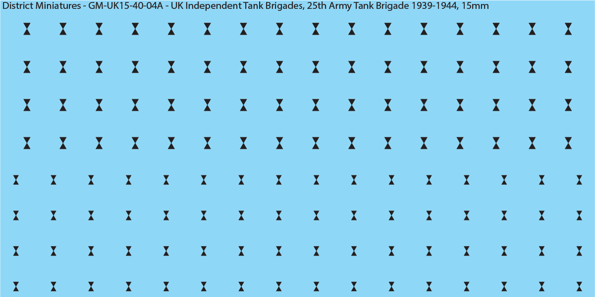 WW2 British - UK Divisional and Brigade Insignia for Armoured/Tanks (Multiple Options), 15mm Decals